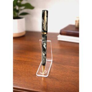 Vintage Ever-Rite USA Fountain Pen & Pencil Set Marbled Celluloid Duo-Way 14K